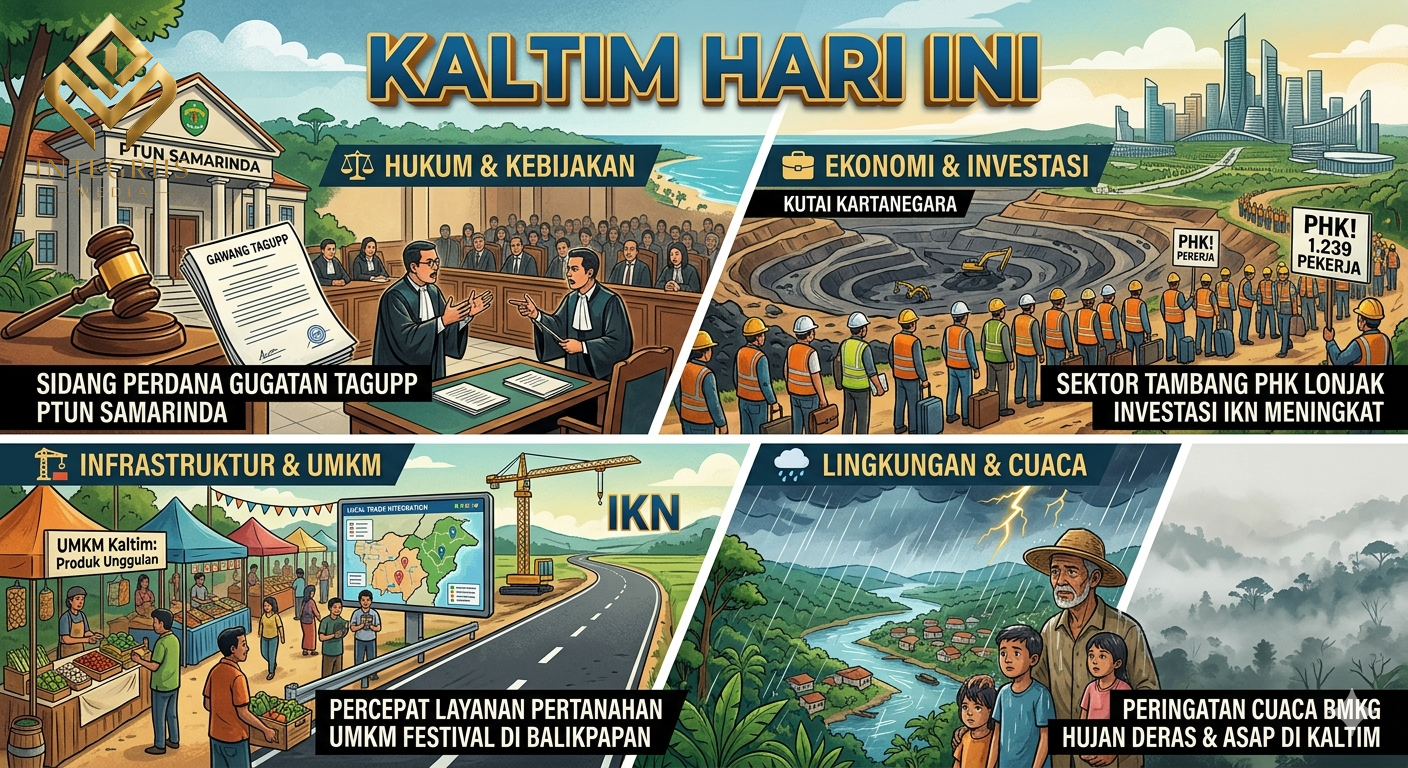 Infografis "KALTIM HARI INI" : berikut adalah beberapa pilihan headline berita yang dikelompokkan per sektor