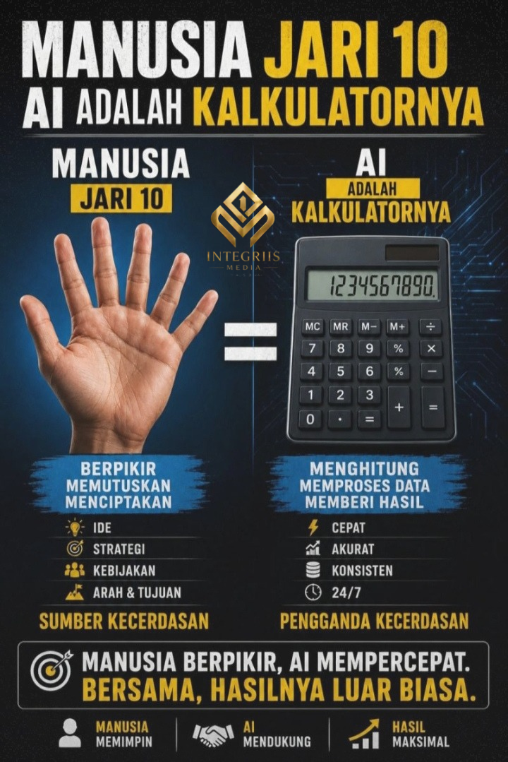 AI sebagai PENGGANDA Kecerdasan. Manusia adalah Sumber Kecerdasan.